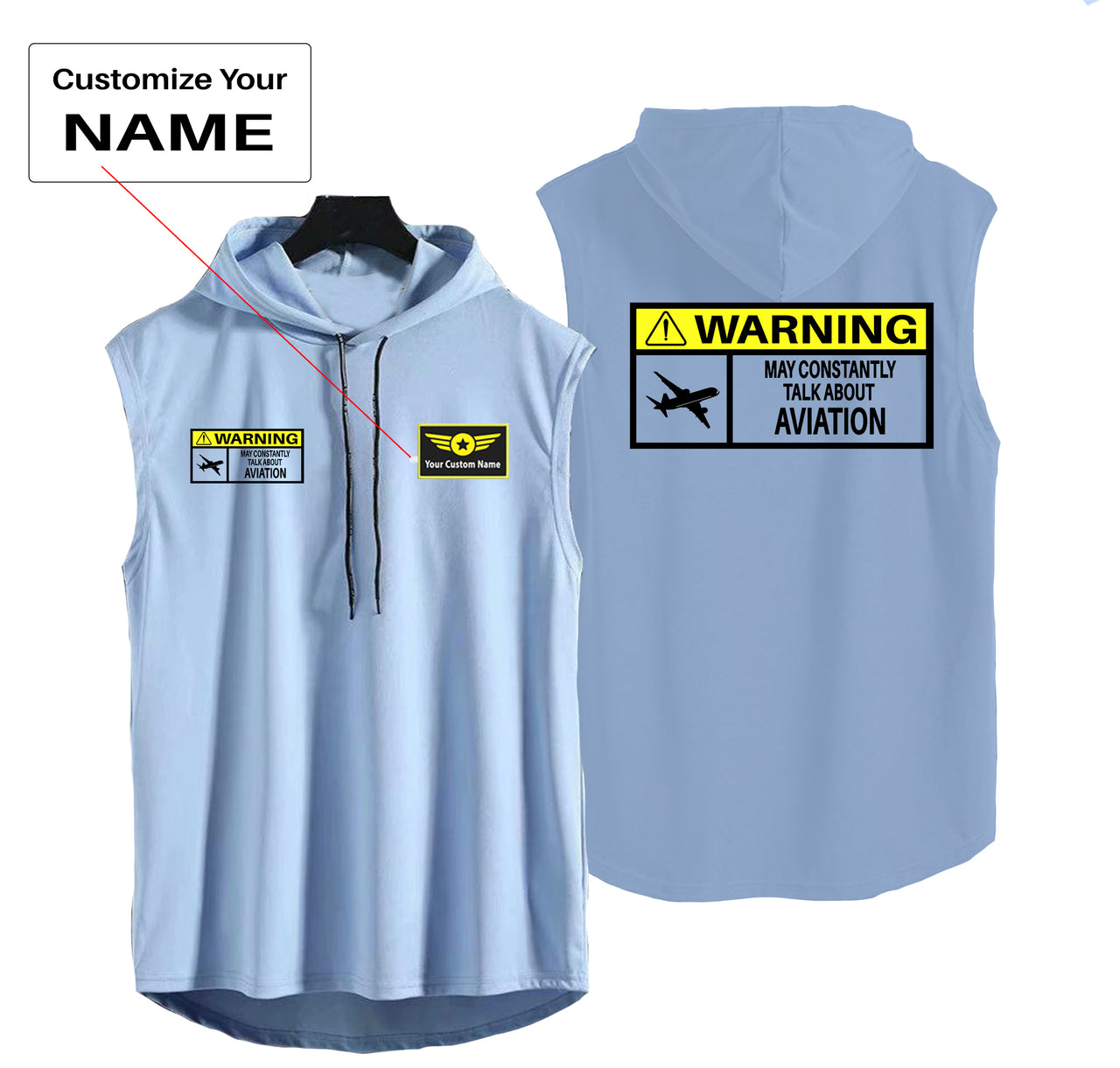 Warning May Constantly Talk About Aviation Designed Hooded Tank Tops