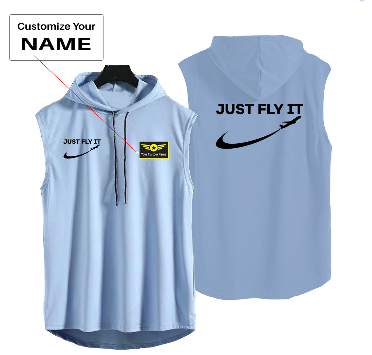 Just Fly It 2 Designed Hooded Tank Tops