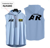 Thumbnail for ATR & Text Designed Hooded Tank Tops