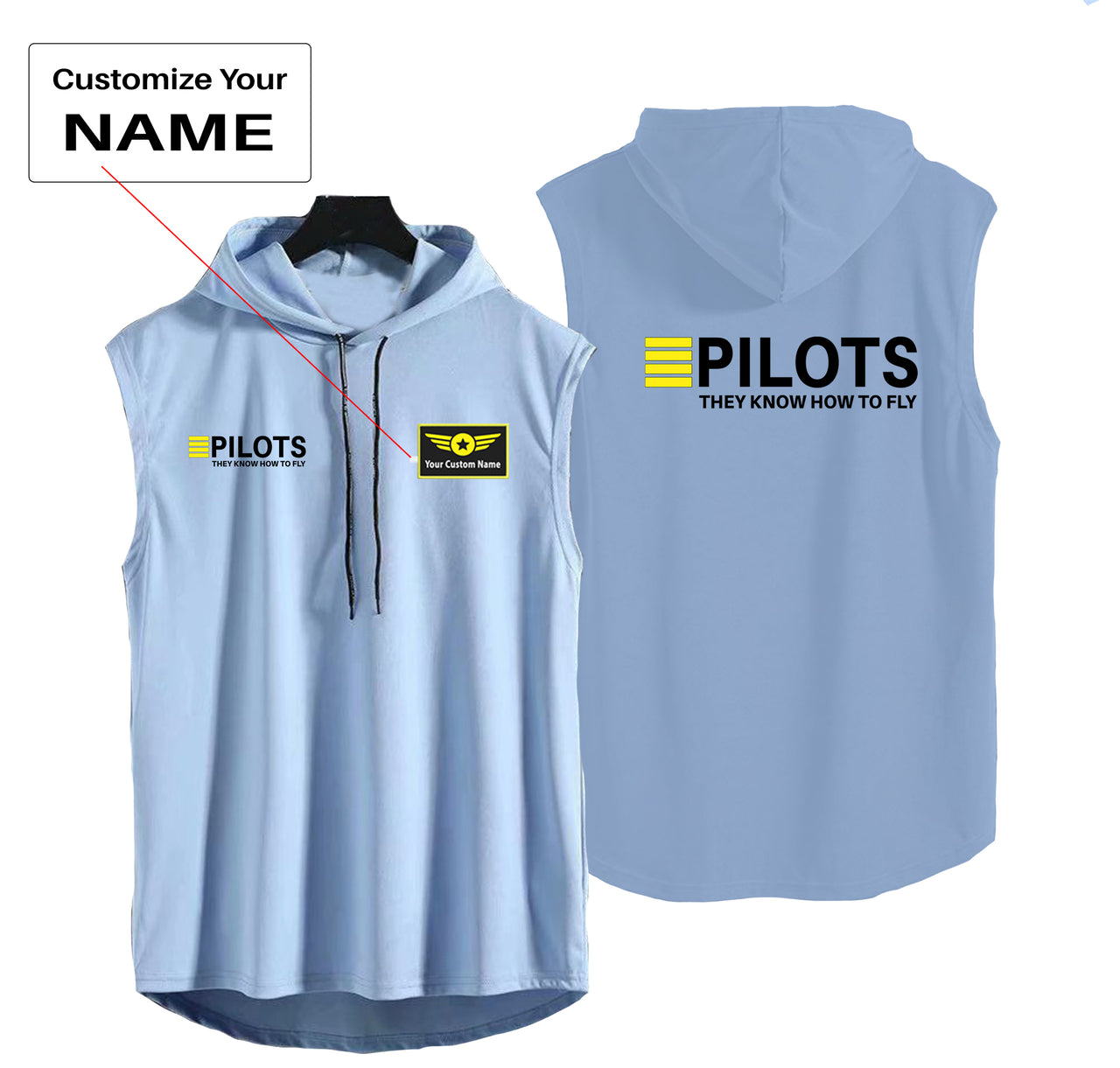 Pilots They Know How To Fly Designed Hooded Tank Tops