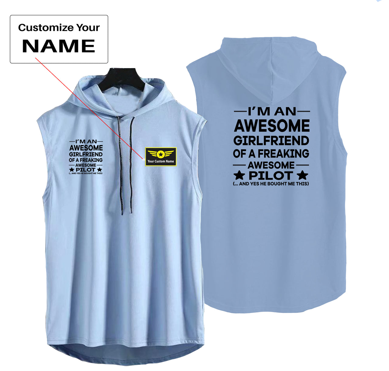 I am an Awesome Girlfriend Designed Hooded Tank Tops