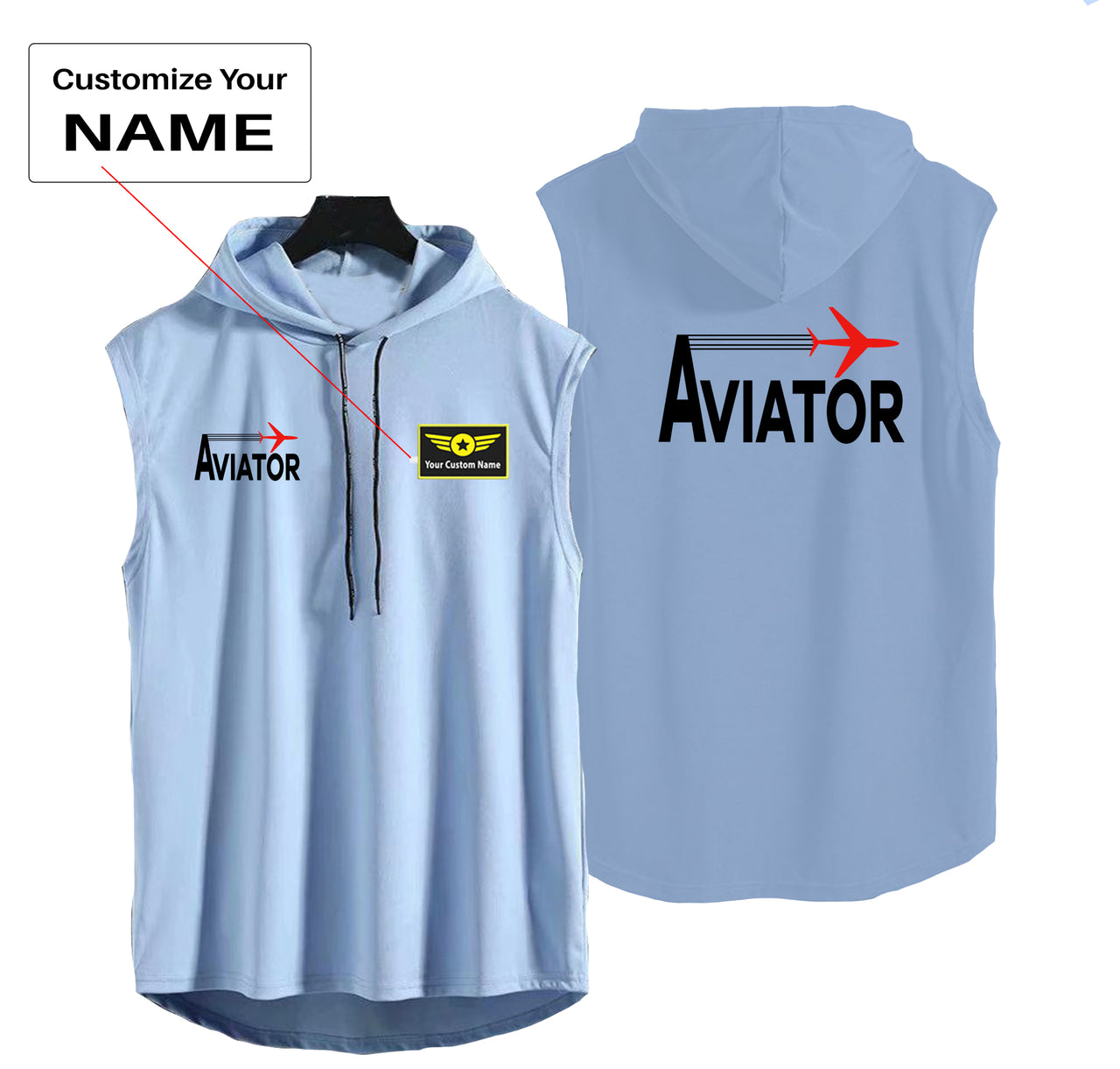 Aviator Designed Hooded Tank Tops