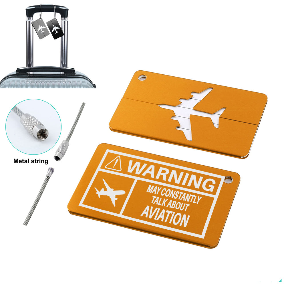 Warning May Constantly Talk About Aviation Designed Aluminum Luggage Tags