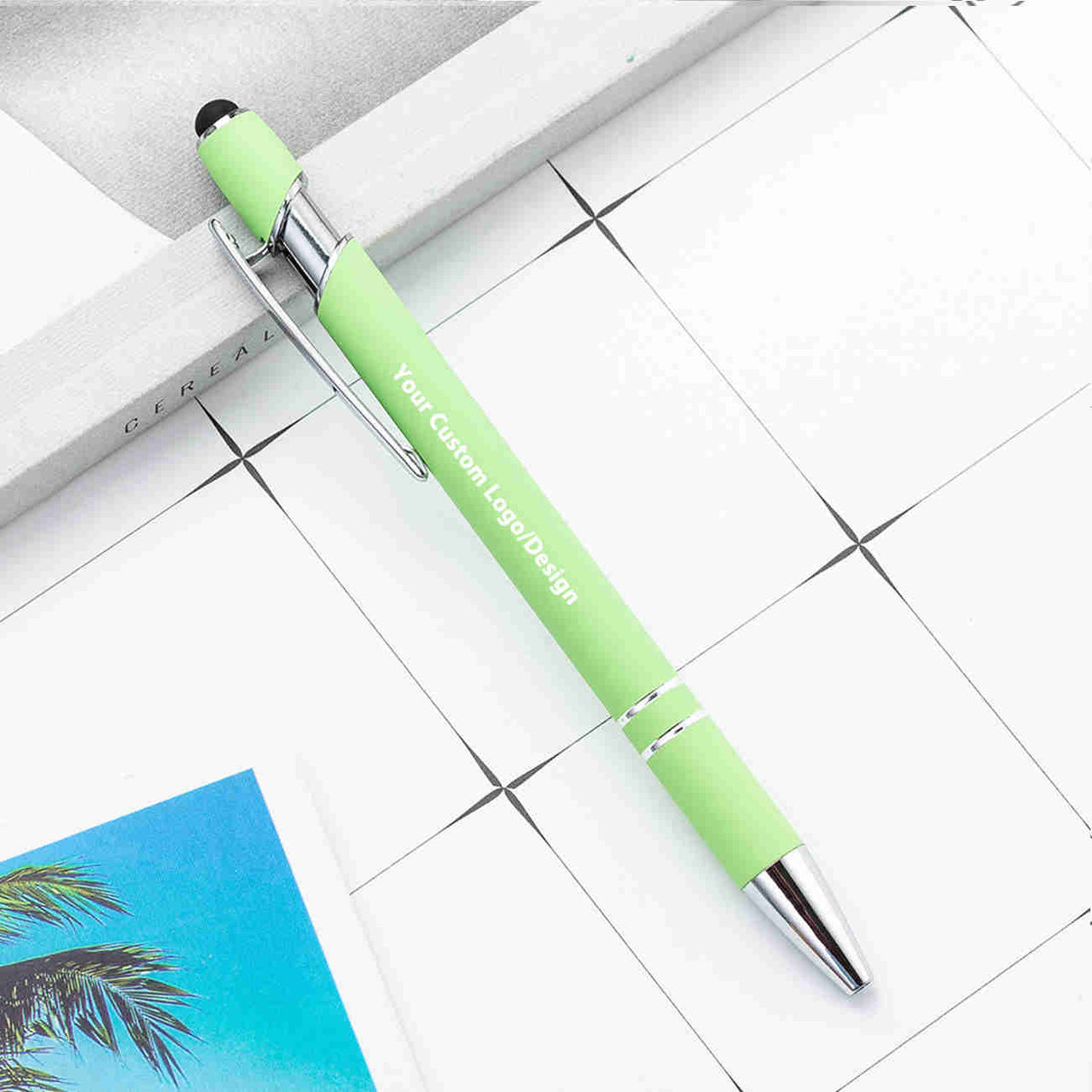 Custom Design Image Logo Designed Ballpens Capacitive Screen Touch Pens