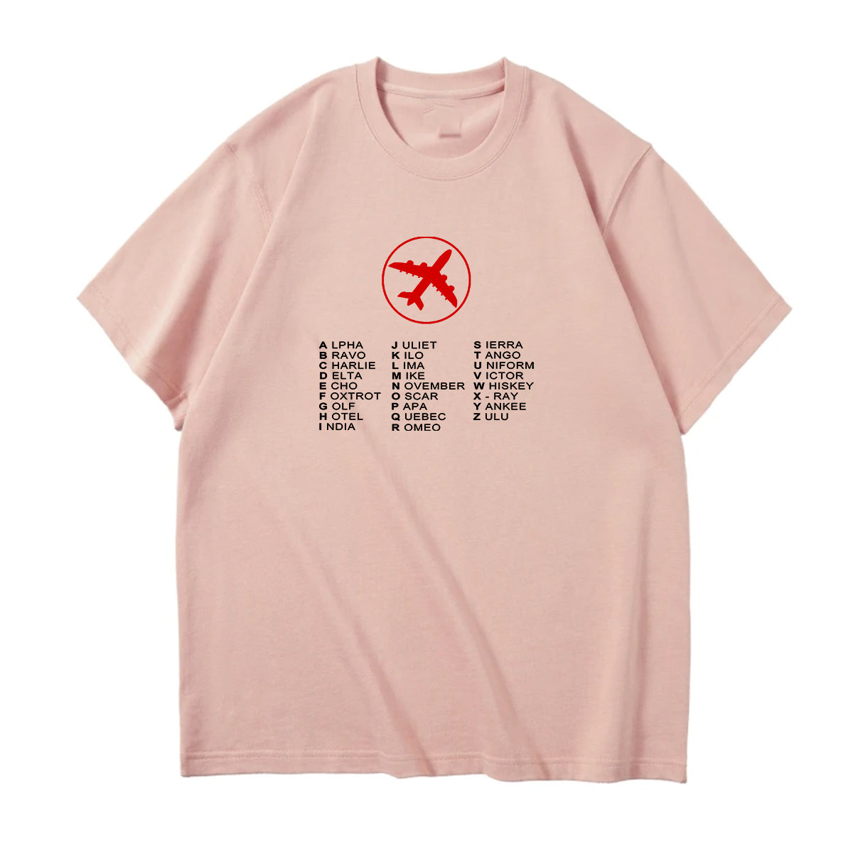 Aviation Alphabet 2 Designed Relax Fit T-Shirts