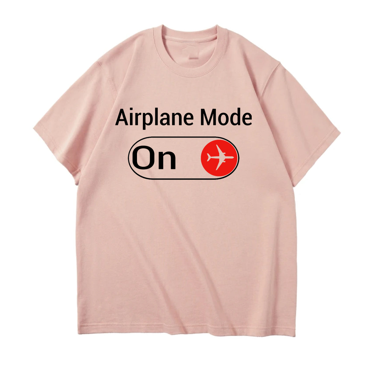 Airplane Mode On Designed Relax Fit T-Shirts