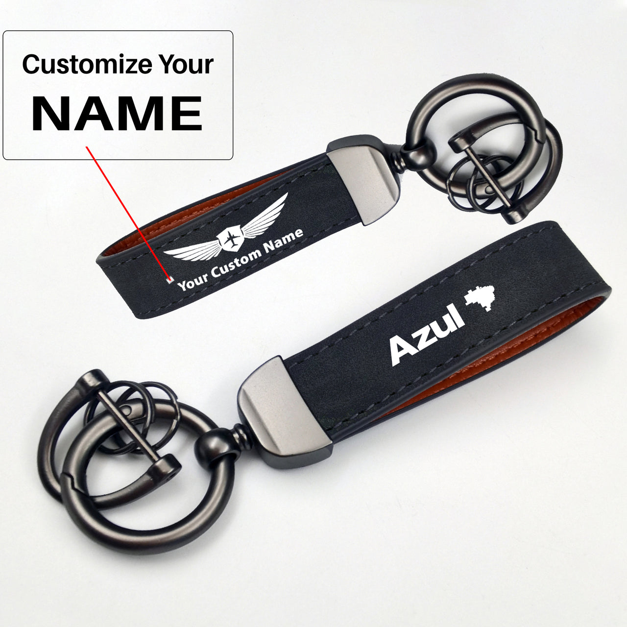 Azul Airlines Design Horseshoe Buckle Key Chains