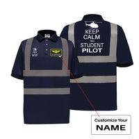 Thumbnail for Student Pilot (Helicopter) Designed Reflective Polo T-Shirts