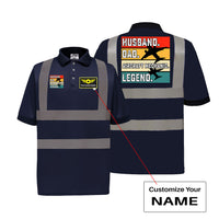 Thumbnail for Husband & Dad & Aircraft Mechanic & Legend Designed Reflective Polo T-Shirts