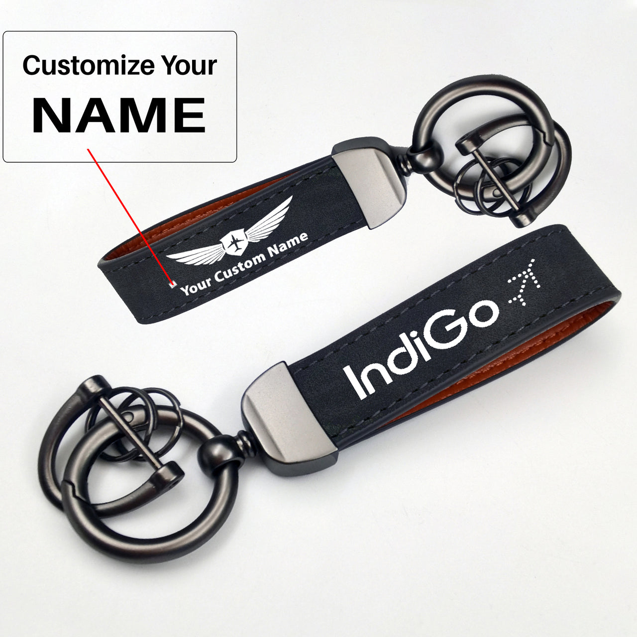 Indigo Airlines Design Horseshoe Buckle Key Chains