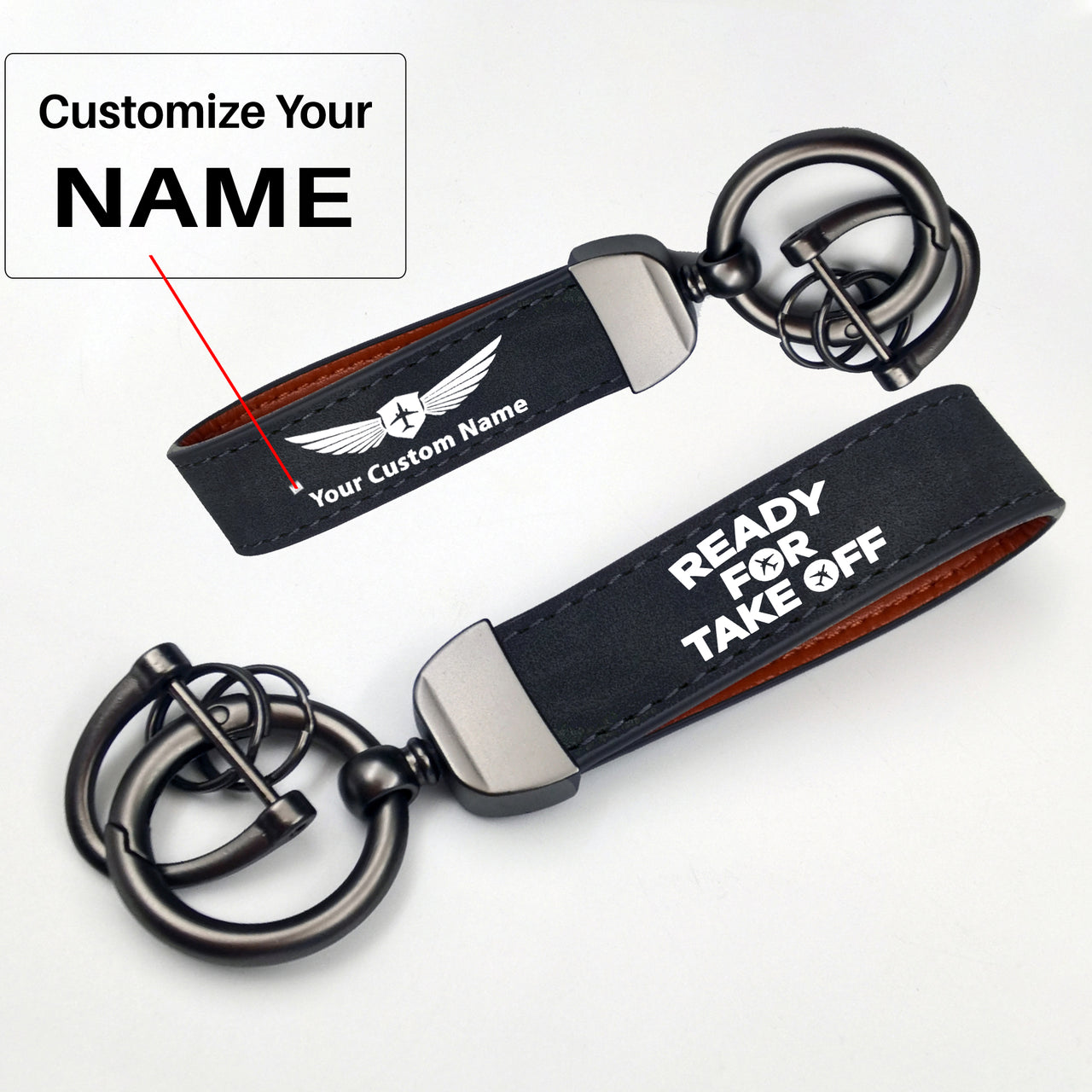 Ready For Takeoff Design Horseshoe Buckle Key Chains