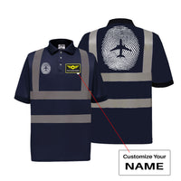 Thumbnail for Aviation Finger Print Designed Reflective Polo T-Shirts