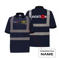 Thumbnail for Aviation Designed Reflective Polo T-Shirts