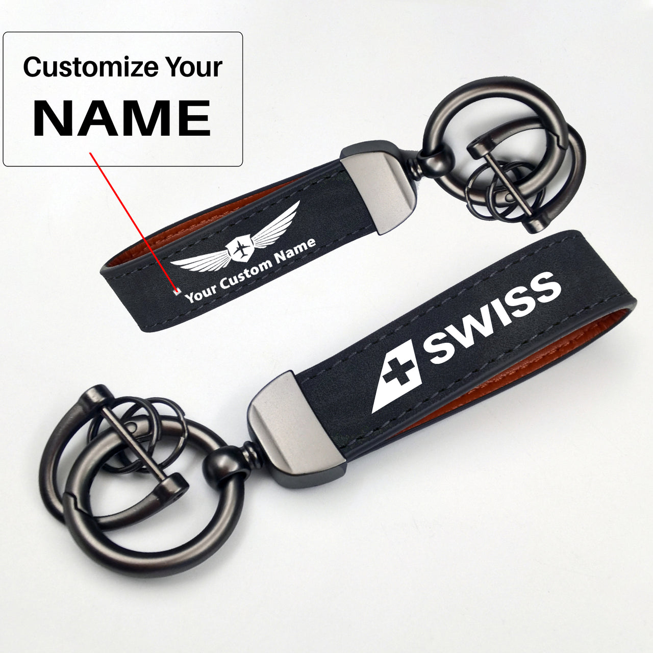 Swiss International Airlines Design Horseshoe Buckle Key Chains