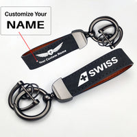 Thumbnail for Swiss International Airlines Design Horseshoe Buckle Key Chains