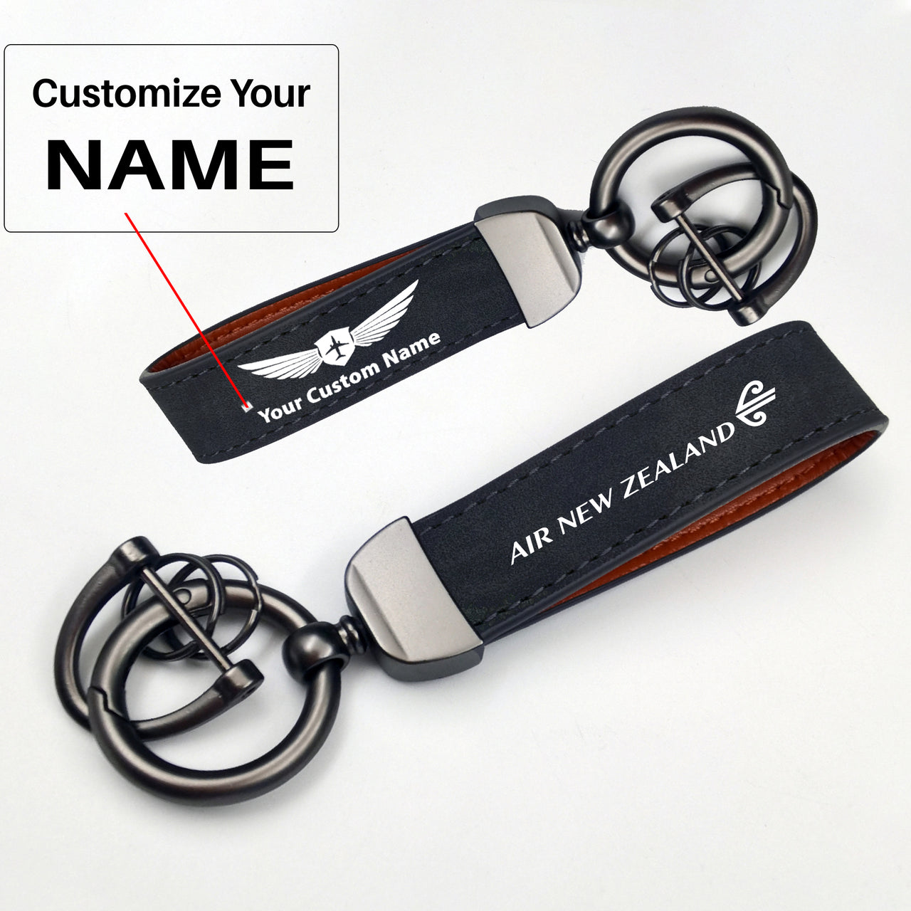 Air New Zealand Airlines Design Horseshoe Buckle Key Chains