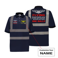 Thumbnail for Flying One Ball Designed Reflective Polo T-Shirts