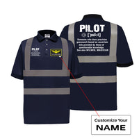 Thumbnail for Pilot [Noun] Designed Reflective Polo T-Shirts