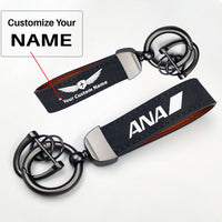 Thumbnail for All Nippon Airways Logo Design Horseshoe Buckle Key Chains