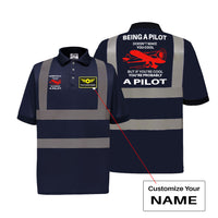 Thumbnail for If You're Cool You're Probably a Pilot Designed Reflective Polo T-Shirts