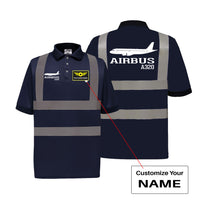 Thumbnail for Airbus A320 Printed Designed Reflective Polo T-Shirts