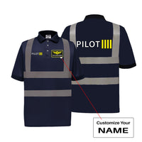 Thumbnail for Pilot & Stripes (4 Lines) Designed Reflective Polo T-Shirts