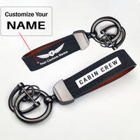 Thumbnail for Cabin Crew Text Design Horseshoe Buckle Key Chains