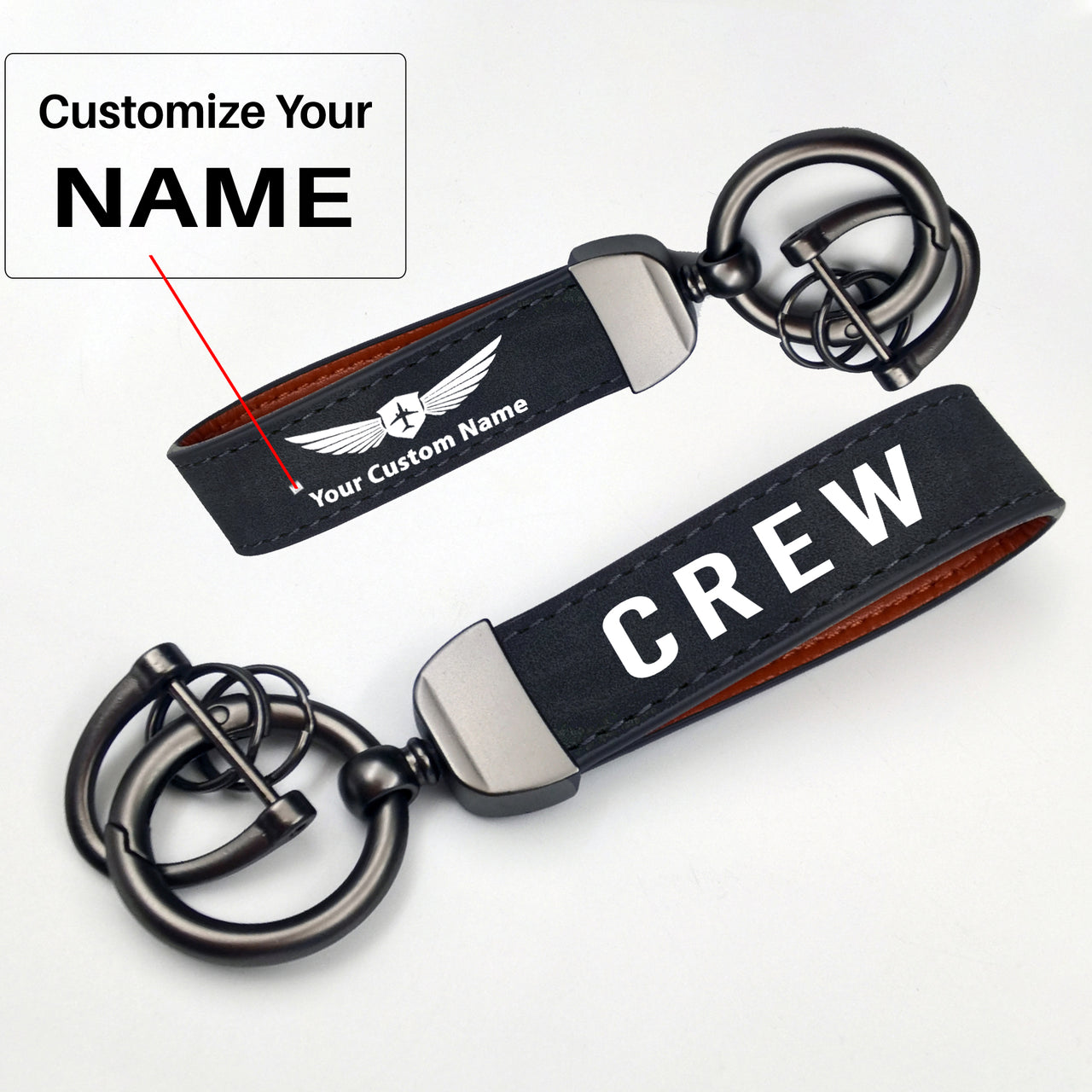 CREW & Text Design Horseshoe Buckle Key Chains