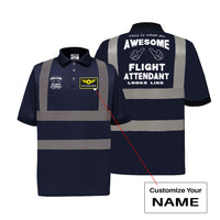 Thumbnail for Flight Attendant Designed Reflective Polo T-Shirts