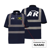 Thumbnail for ATR & Text Designed Reflective Polo T-Shirts