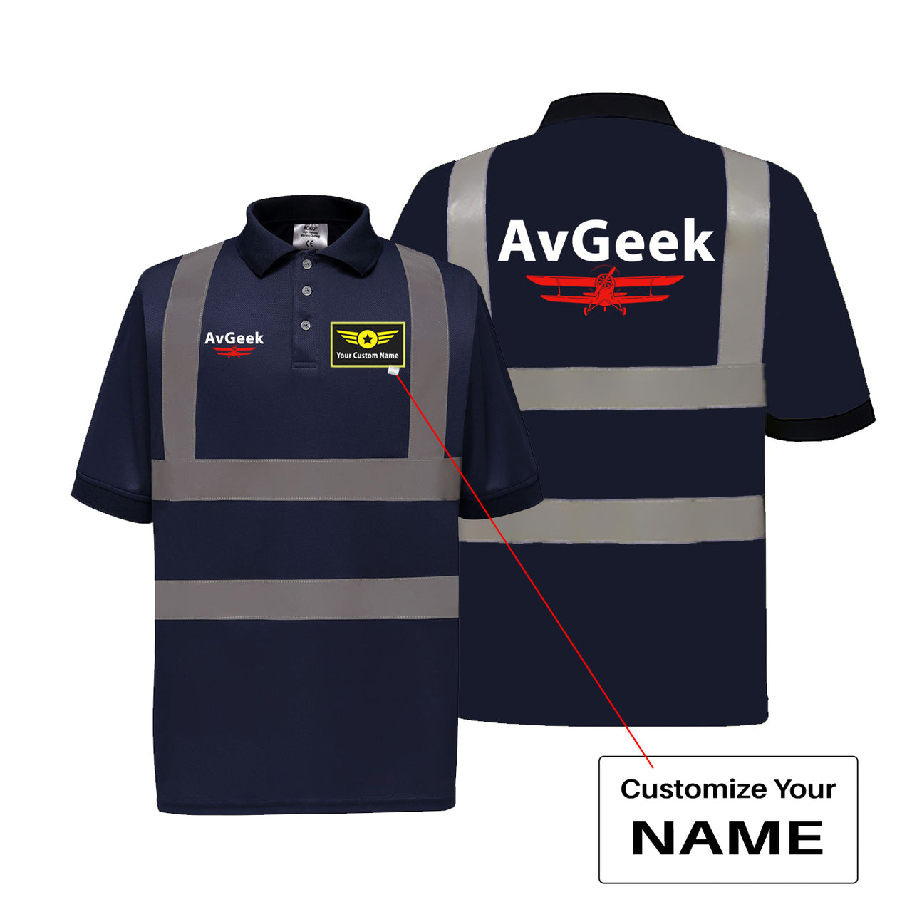 Avgeek Designed Reflective Polo T-Shirts