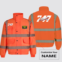 Thumbnail for Super Boeing 747 Intercontinental Designed Reflective Winter Jackets