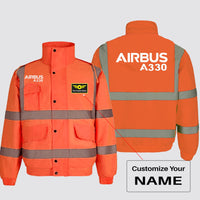 Thumbnail for Airbus A330 & Text Designed Reflective Winter Jackets