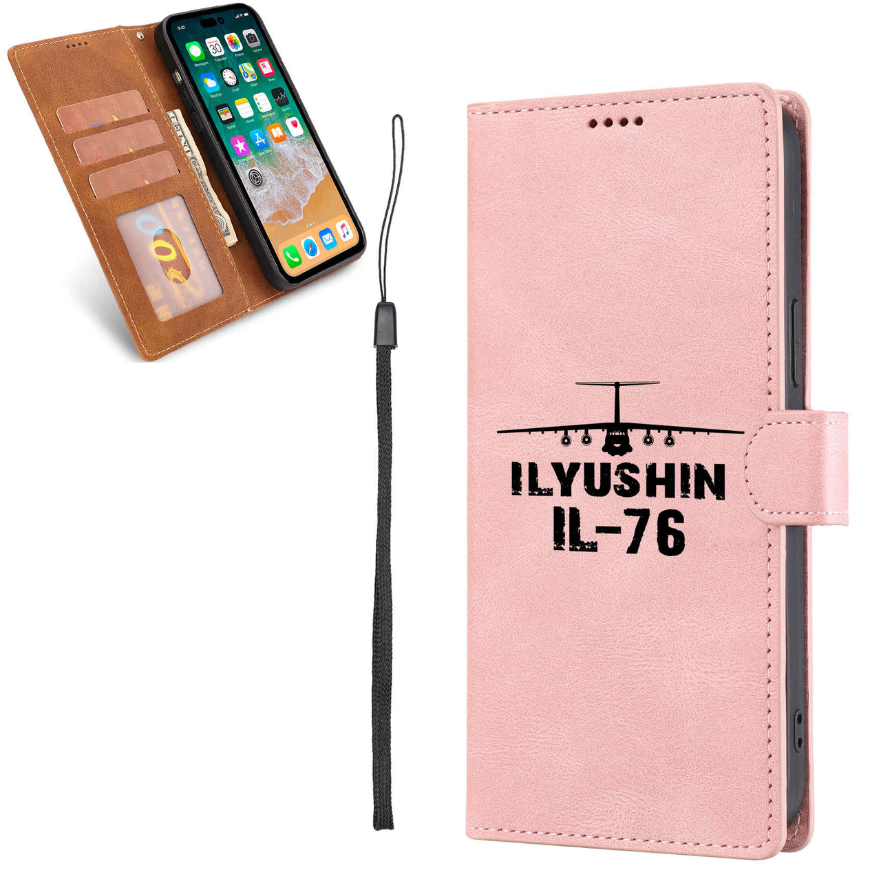 ILyushin IL-76 & Plane Designed Leather Samsung S & Note Cases