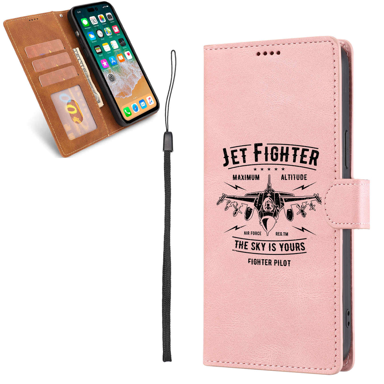 Jet Fighter - The Sky is Yours Designed Leather Samsung S & Note Cases