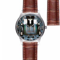 Thumbnail for Airbus A320 Cockpit Designed Fashion Leather Strap Watches