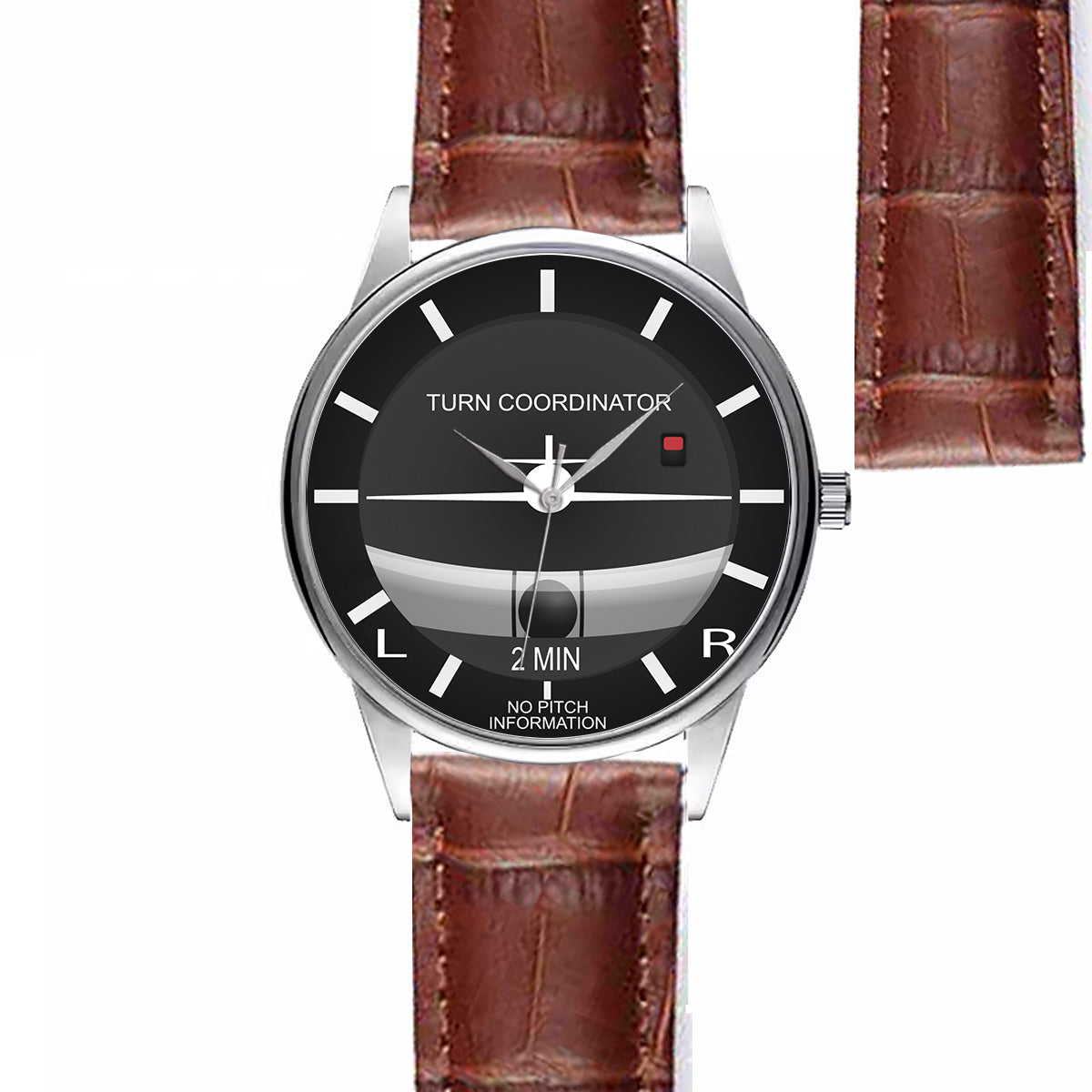 Turn Coordinator Designed Fashion Leather Strap Watches