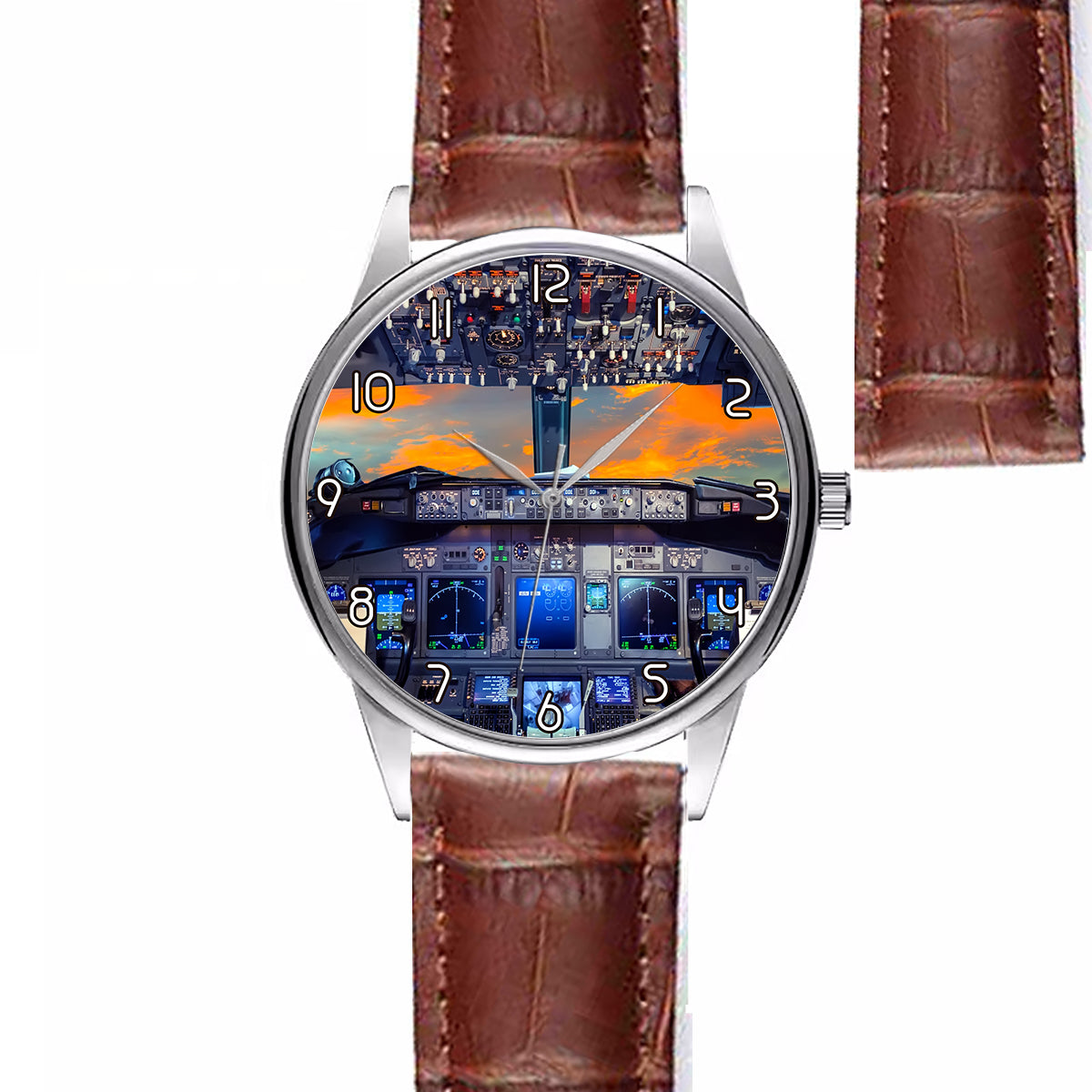 Amazing Boeing 737 Cockpit Designed Fashion Leather Strap Watches