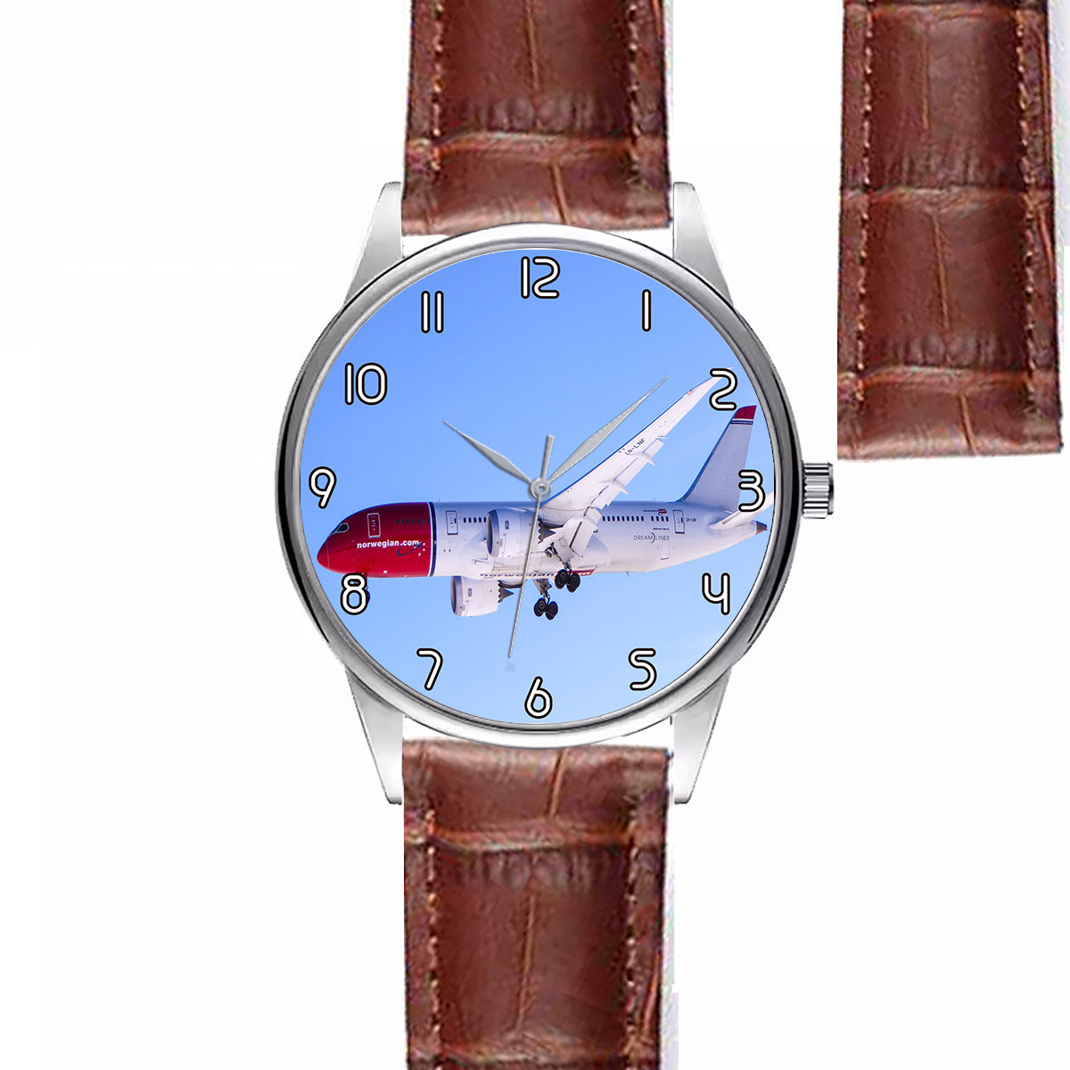 Norwegian Boeing 787 Designed Fashion Leather Strap Watches