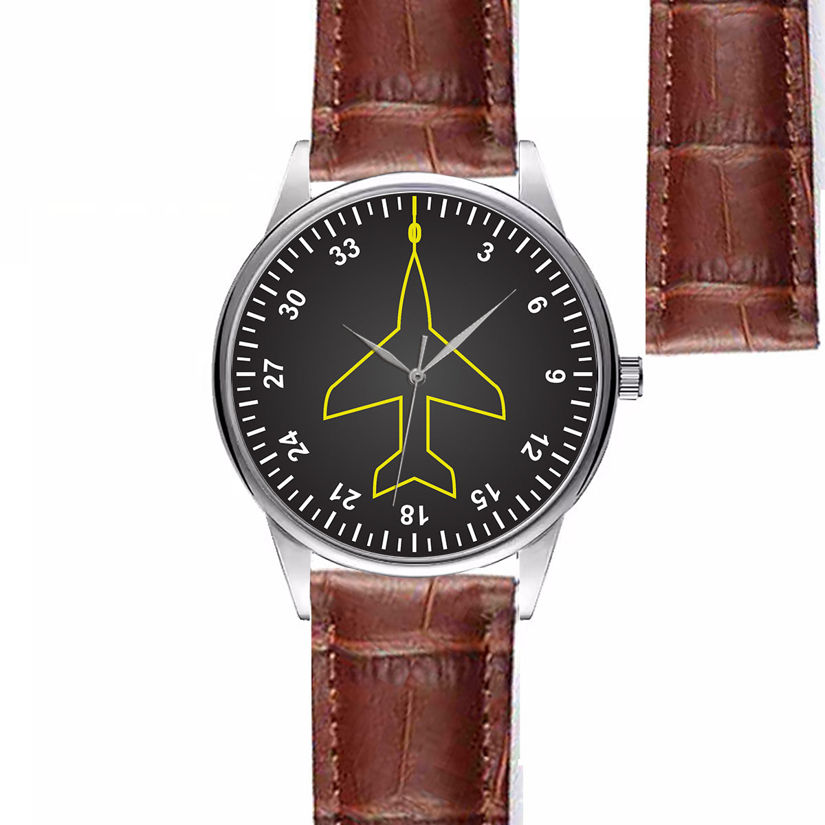 Airplane Instruments (Heading) Designed Fashion Leather Strap Watches