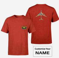 Thumbnail for Colourful Airplane Designed Pocket T-Shirts