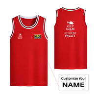 Thumbnail for Student Pilot (Helicopter) Designed Basketball Style Sports Tank Tops