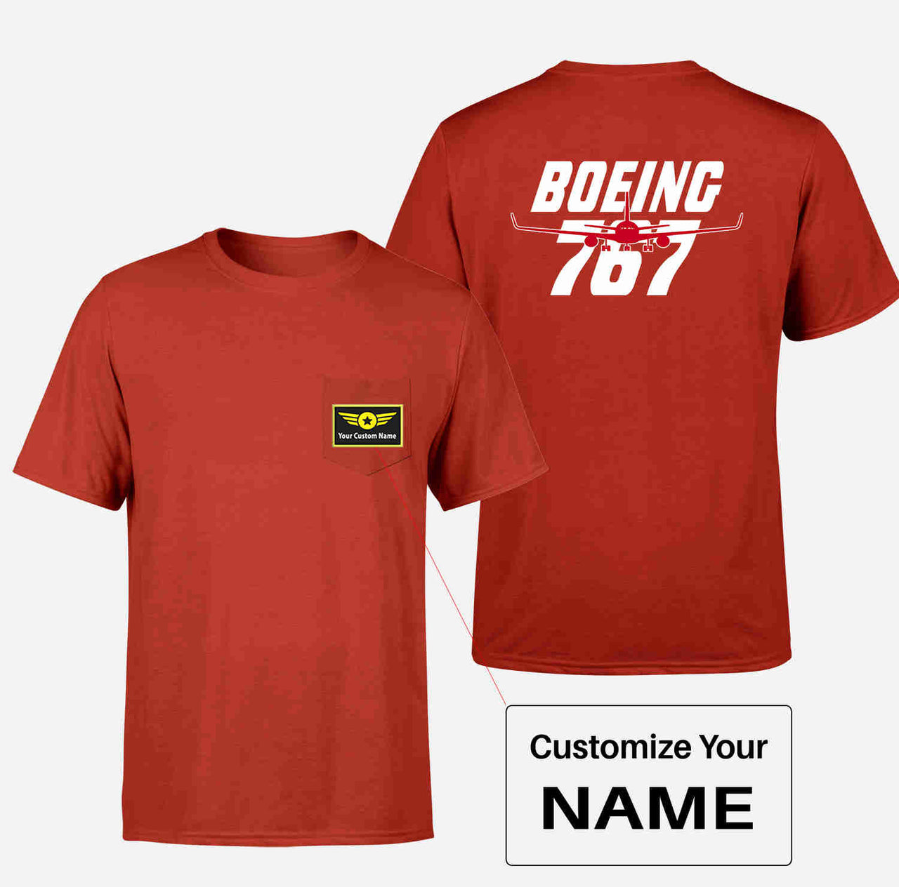 Amazing Boeing 767 Designed Pocket T-Shirts