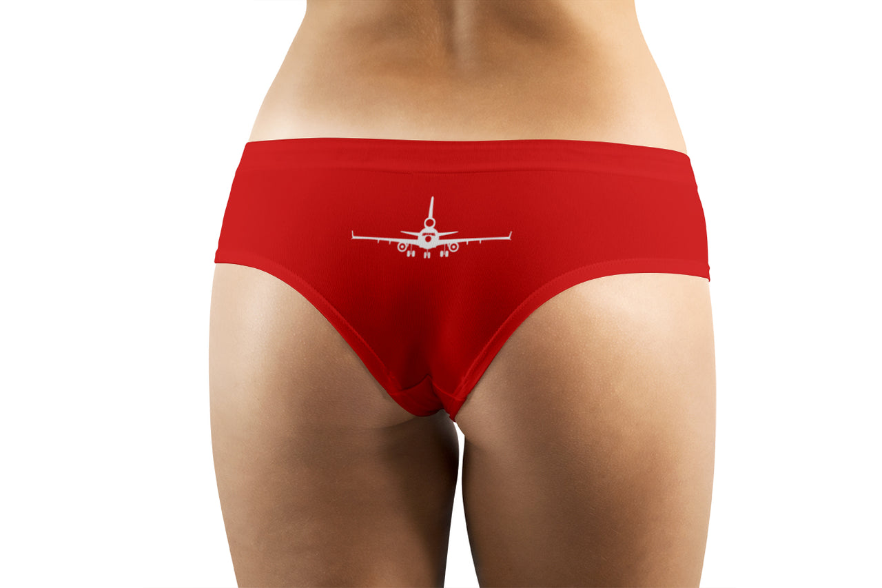 McDonnell Douglas MD-11 Silhouette Plane Designed Women Panties & Shorts