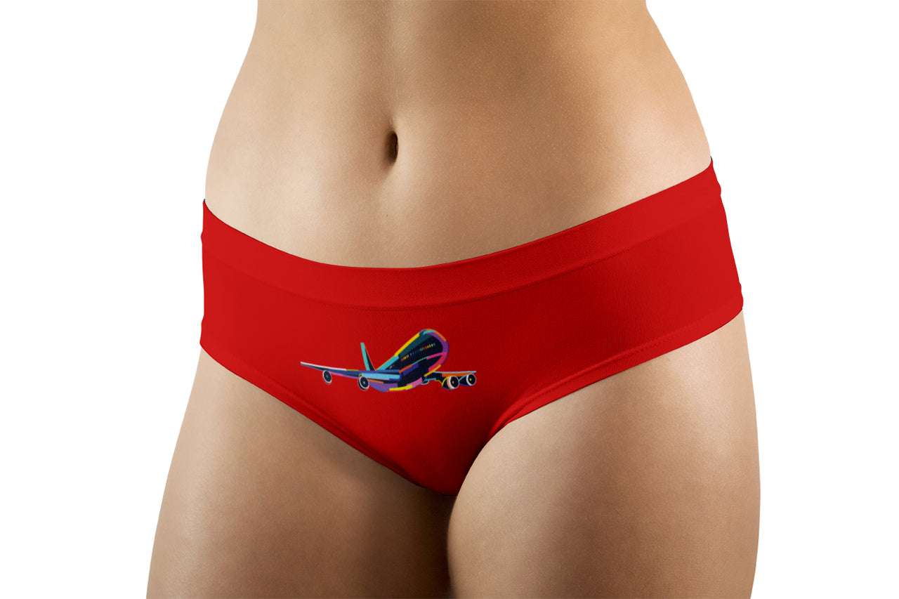 Multicolor Airplane Designed Women Panties & Shorts