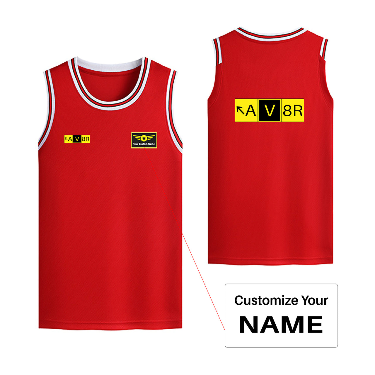 AV8R Designed Basketball Style Sports Tank Tops