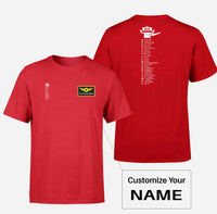 Thumbnail for Aviation Alphabet Double-Side T-Shirts