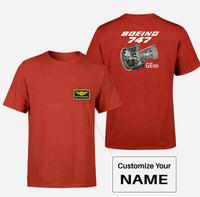 Thumbnail for Boeing 747 & GENX Engine Designed Pocket T-Shirts