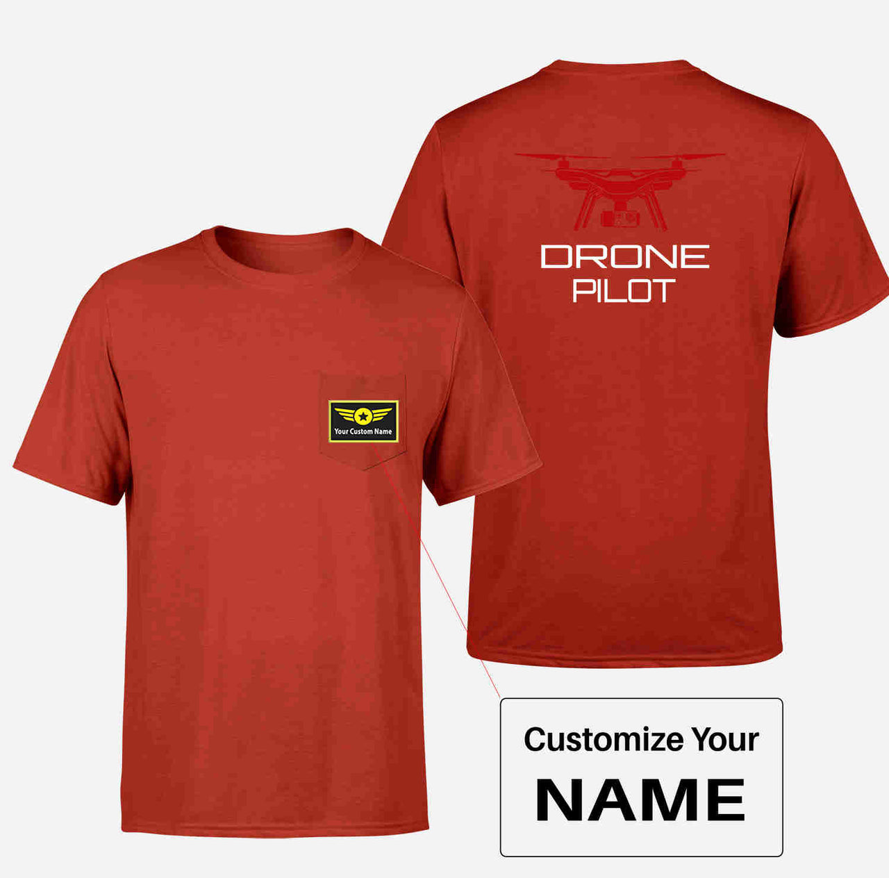 Drone Pilot Designed Pocket T-Shirts