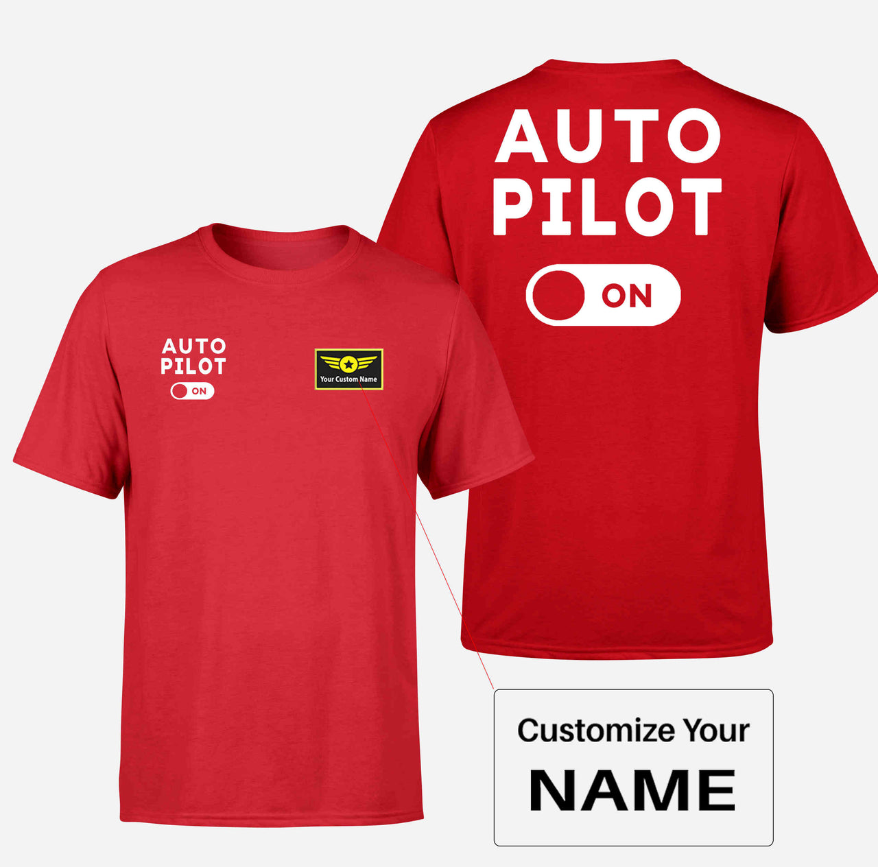 Auto Pilot ON Double-Side T-Shirts